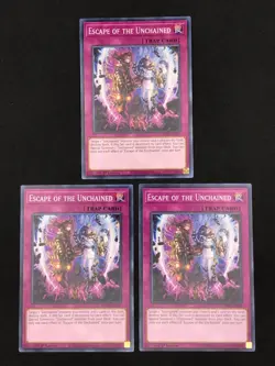 Playset of 3x Escape of the Unchained CHIM/MP20 1st Edition Common YuGiOh - Image 4