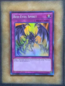 Yugioh Red-Eyes Spirit DRL2-EN020 Super Rare 1st Ed LP - Image 1