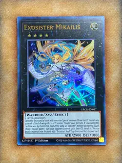 Yugioh Exosister Mikailis GRCR-EN017 Ultra Rare 1st Ed NM - Image 1