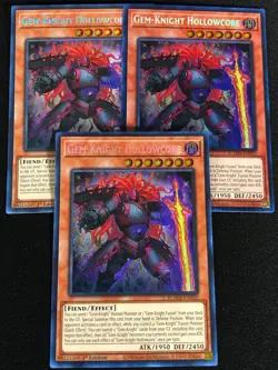 Yugioh Gem-Knight Hollowcore BLMM-EN022 1ST Secret x3 (NM) - Image 1