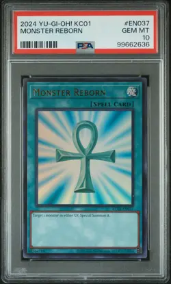Monster Reborn Yugioh 2024 KC01-EN037 Ultra Rare PSA 10 - Image 1