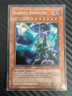 Yugioh Barrel Dragon MC1-EN002 Limited Edition Secret Rare MP/HP - Image 1