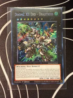 DoomZ XII End - Drastrius (SECRET RARE) DOOD-EN045 (MINT) Yu-Gi-Oh! 1st Edition - Image 1