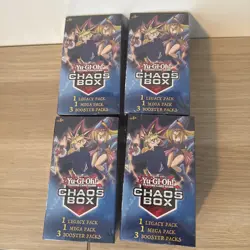 Yugioh Chaos Box 2022 1 Legacy Pack 1 Mega Pack 3 Booster Packs NEW!! Lot Of 4 728192538209 - Image 1