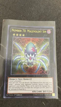 Number 70: Malevolent Sin DUSA-EN014 Duelist Saga 1st Edition - Image 1