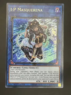 YUGIOH I:P MASQUERENA SECRET RARE 1ST EDITION GOOD MP20-EN178 - Image 1