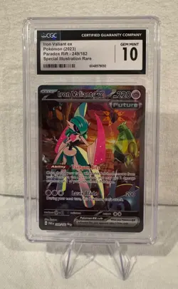 CGC 10 Iron Valiant EX 249 Paradox Rift Secret Illustration Rare Pokemon Card - Image 1