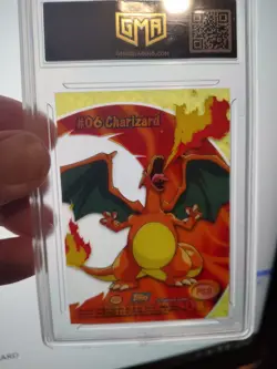 2000 Topps Pokemon Charizard TV Animation Clear Card GMA 7.5 Near Mint - Image 2