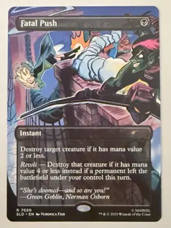 MTG Fatal Push (7020) *Non-Foil* Secret Lair: Spider-Man Bonus Card MT/NM - Image 1