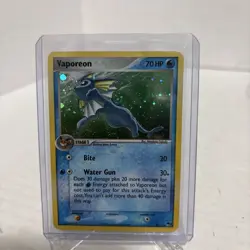 Pokemon TCG English Card Pop Series 3 Vaporeon 6/17 Holo Rare LP - Image 1