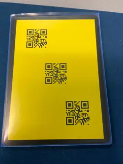 2025 Disney Lorcana Discard Error QR Code Card Yellow Background Fabled - Image 1