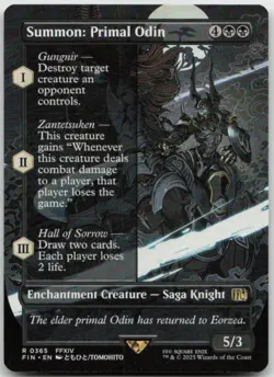 MTG Summon: Primal Odin (Borderless) R FINAL FANTASY 365 LP - Image 1