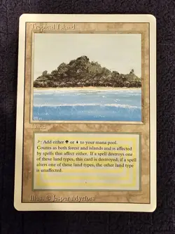 MTG Magic the Gathering Tropical Island LP Dual Land Revised - Image 1