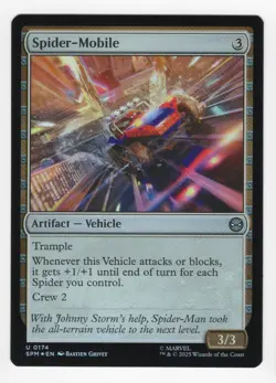 NM Foil Spider-Mobile, MTG, Marvel's Spider-Man, Magic the Gathering, 174 - Image 1
