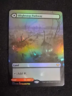Foil Borderless Searstep Pathway / Blightstep Pathway Kaldheim Mtg Khm - Image 2