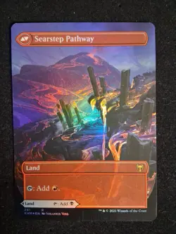 Foil Borderless Searstep Pathway / Blightstep Pathway Kaldheim Mtg Khm - Image 3