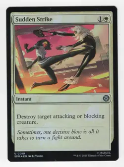 MTG Magic the Gathering Sudden Strike (19/308) Marvel's Spider-Man NM FOIL - Image 1