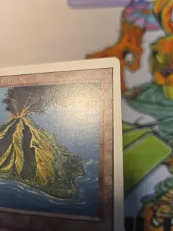 Mtg Volcanic Island Revised Edition MP Due To Print Line *See Photos* - Image 5