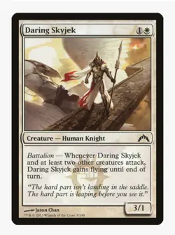 Daring Skyjek | Gatecrash GTC | MTG | Human Knight | Battalion | Flying | LP-NM - Image 1