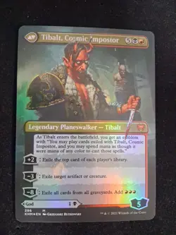 Foil Borderless Valki, God of Lies / Tibalt, Cosmic Impostor Kaldheim Mtg Khm - Image 3