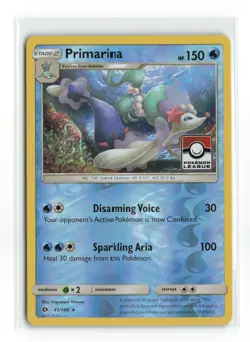 PRIMARINA 41/149 SUN MOON PRIZE PACK REVERSE HOLO POKEMON TCG LP - Image 1