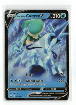 ICE RIDER CALYREX V 045/198 CHILLING REIGN POKEMON TCG NM - Image 1