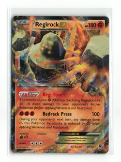 REGIROCK EX 43/124 FATES COLLIDE POKEMON TCG LP - Image 1