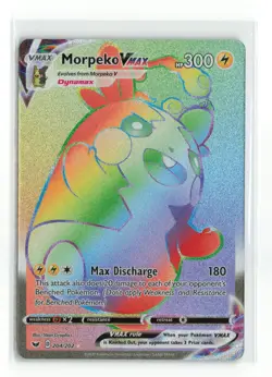 MORPEKO VMAX 204/202 SWORD SHEILD BASE SECRET POKEMON TCG NM - Image 1