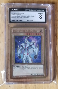 Yugioh - Elemental HERO Neos - Maximum Gold: El Dorado 1st Edition- CGC Grade 8 - Image 1