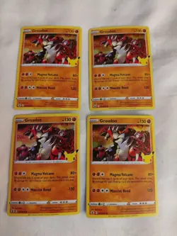 Groudon (17/25) Celebrations 4x Playset Pokemon card lot - Image 2