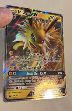 Pokemon TCG - Jolteon GX SM173 SUN & MOON Black Star Promo Holo Card NM - Image 3