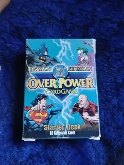 Batman Superman OverPower Card Game Starter Deck 69 Cards - Image 1
