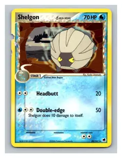 Pokemon Shelgon (Delta Species) #38/101 Dragon Frontiers Trading Card TCG 2006 - Image 1