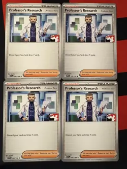 [4x Playset] Professor's Research - Rare Prize Pack Series Cards 190/198 LP - Image 1