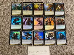 World of Warcraft TCG Icecrown Uncommon Foil Hero Card Full Set (15 Cards) - Image 1