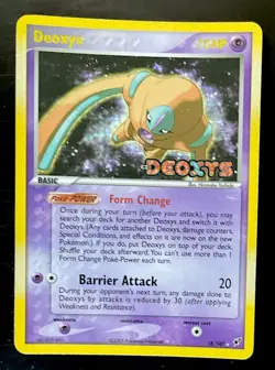 Deoxys 18/107 EX Deoxys Defense Form Stamped Pokemon Card 2005 Rare - Image 1
