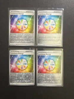 4x Luminous Energy 191/193 Reverse Holo Pokemon Card Playset SV PTCG - Image 1
