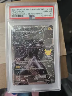 Pokemon Celebrations Classic Collection Zekrom #114 Full Art Card PSA 10 - Image 1