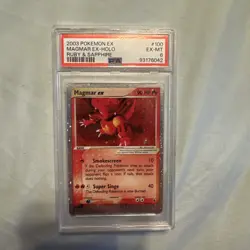 Pokemon Card Magmar EX 100/109 Holo Ruby & Sapphire PSA 6 EX-MT - Image 1