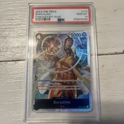 Borsalino OP02-114 Paramount War SR English One Piece CCG Card PSA 10 - Image 1