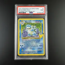PSA 9 Blastoise 2/102 Pokemon Celebrations Classic Collection Holo Graded Card - Image 1