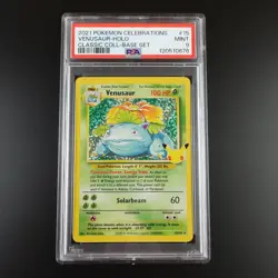 PSA 9 Venusaur 15/102 Pokemon Celebrations Classic Collection Holo Graded Card - Image 1