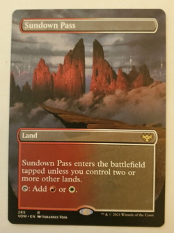 1x Sundown Pass Borderless Crimson Vow MTG Magic the Gathering NM - Image 1