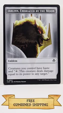 Wolf (0018) Emblem - Arlinn, Embraced by the Moon Double-Sided Token Innistrad - Image 1