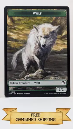 Wolf (0018) Emblem - Arlinn, Embraced by the Moon Double-Sided Token Innistrad - Image 2