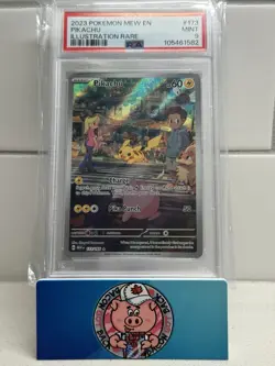 2023 POKEMON MEW EN-151 ILLUSTRATION RARE #173 PIKACHU PSA 9 - Image 1