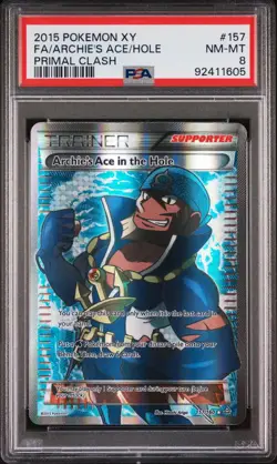 POKEMON XY PRIMAL CLASH 157 FULL ART/ARCHIE'S ACE IN THE HOLE PSA 8 - Image 1