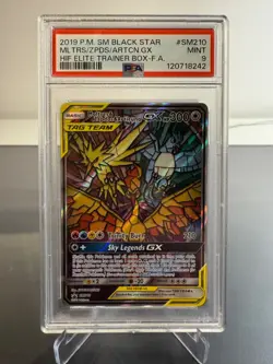 Pokemon TCG PSA 9 MINT Moltres&Zapdos&Articuno GX SM210 Promo English - Image 1