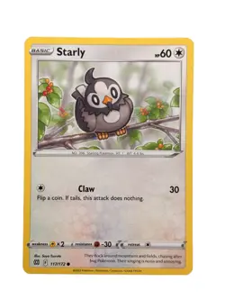 New: 2022 Pokemon TCG Starly 117 Swsh09: Brilliant Stars Regular Common - Image 1