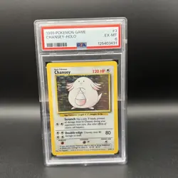 Chansey #3 Holo Rare | 1999 Pokemon Base Set Unlimited | WoTC Vintage | PSA 6 - Image 1
